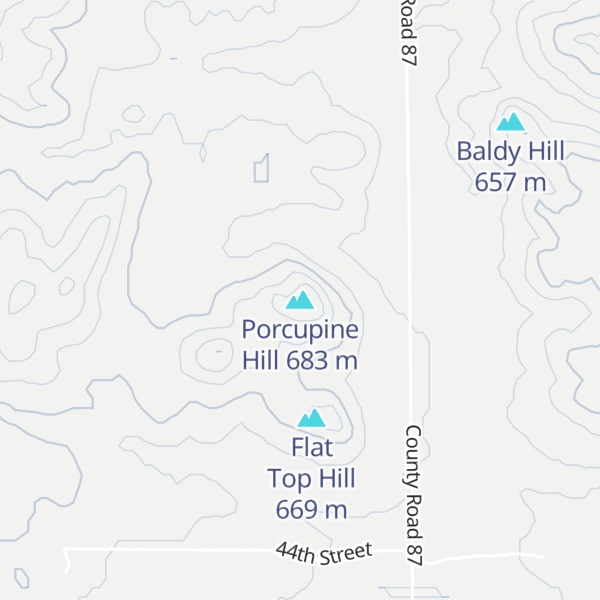 Map of Porcupine Hill