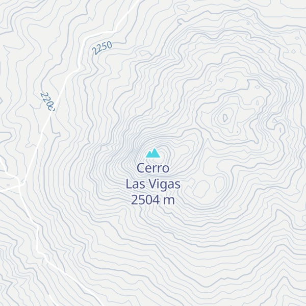 Map of Cerro Las Vigas