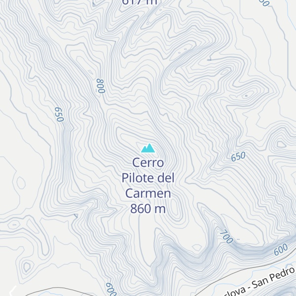 Map of Cerro Pilote del Carmen