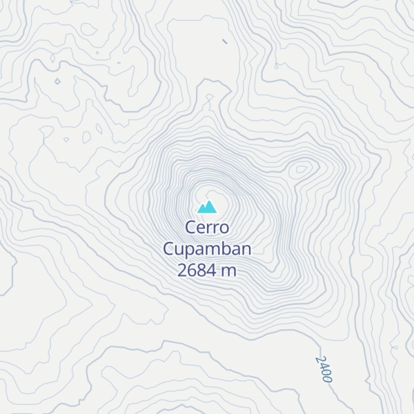 Map of Cerro Cupamban