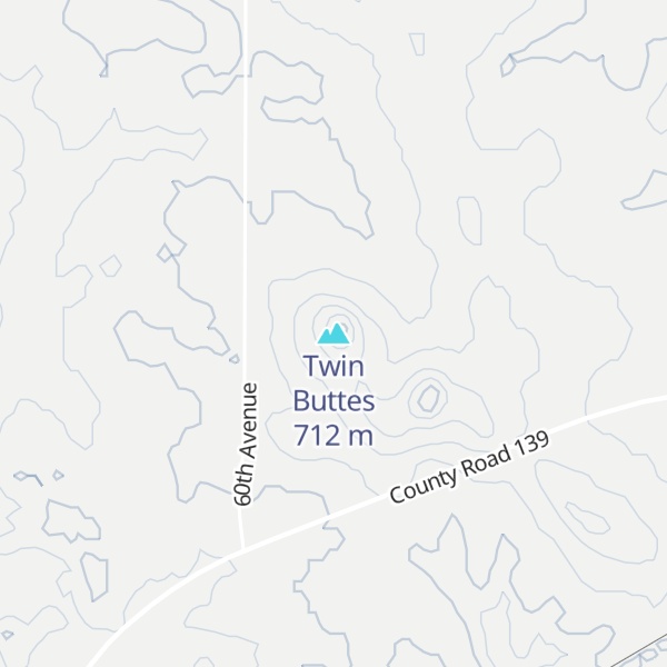 Map of Twin Buttes