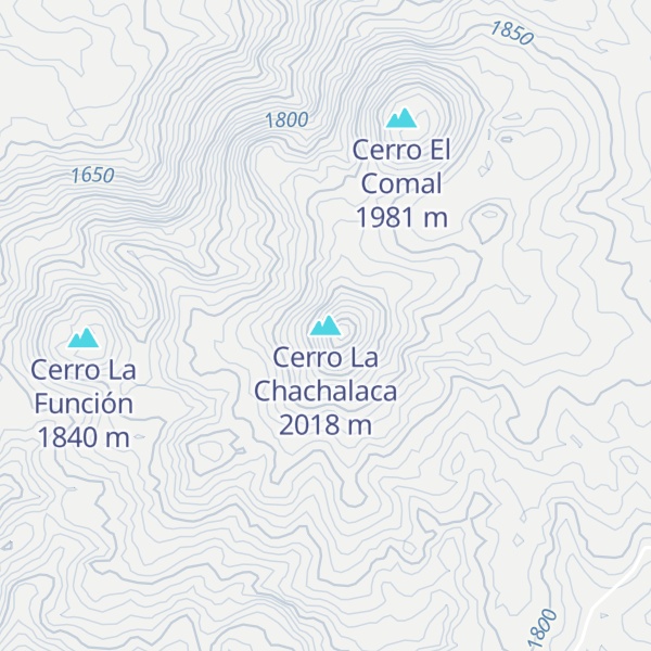 Map of Cerro La Chachalaca