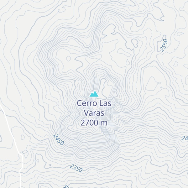 Map of Cerro Las Varas