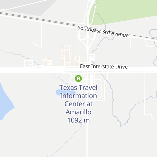 Map of Texas Travel Information Center at Amarillo