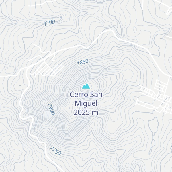 Map of Cerro San Miguel