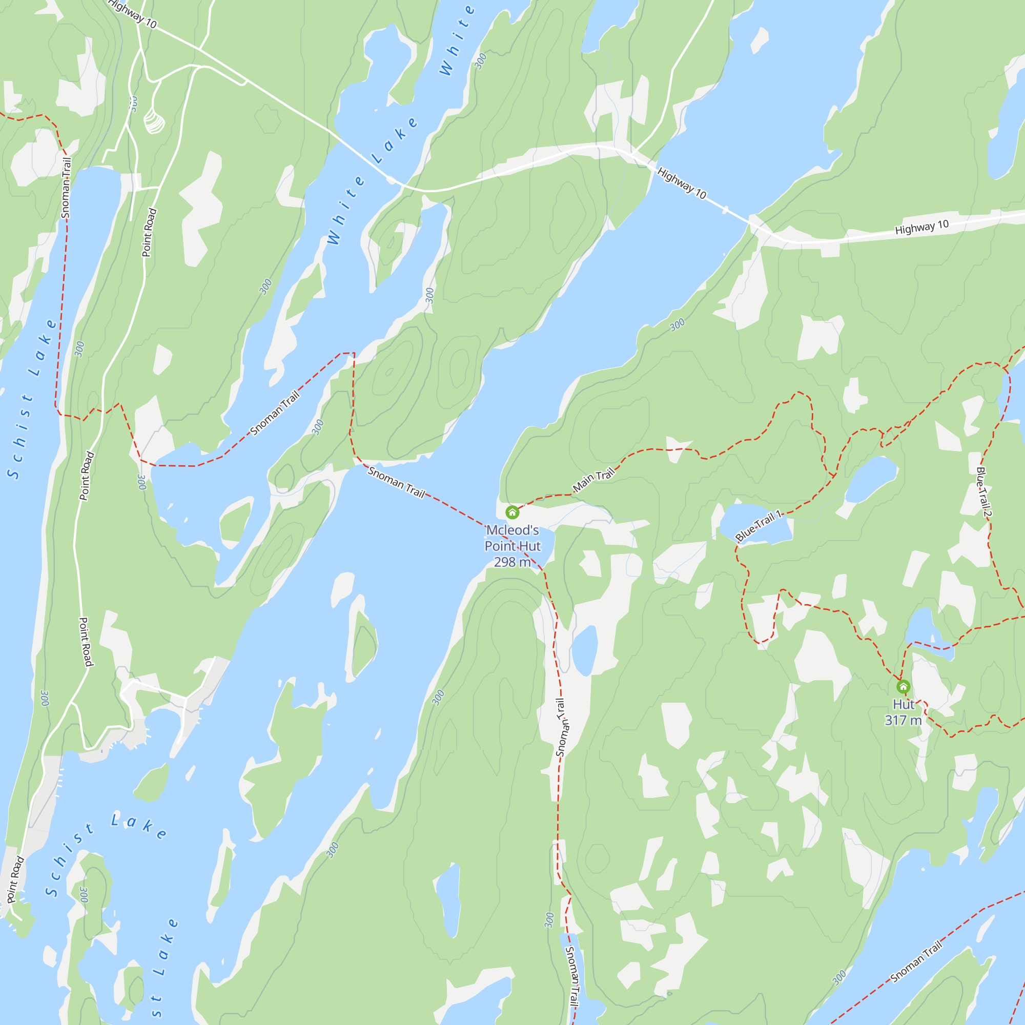 Mcleod's Point Hut map