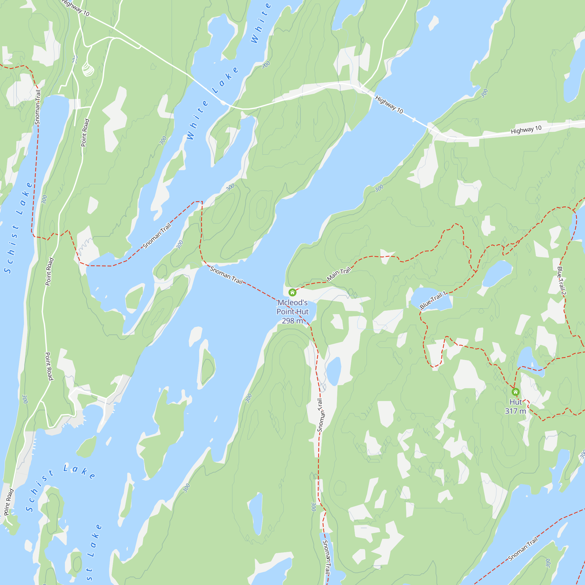 Mcleod's Point Hut map