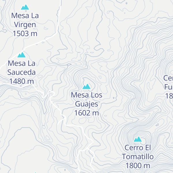 Map of Mesa Los Guajes