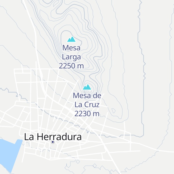 Map of Mesa de La Cruz