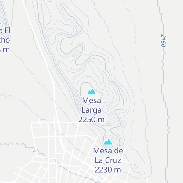 Map of Mesa Larga