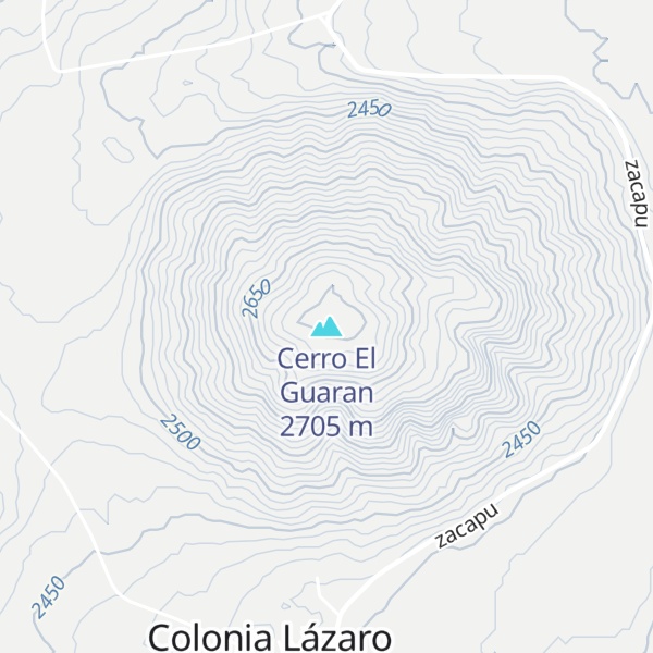 Map of Cerro El Guaran