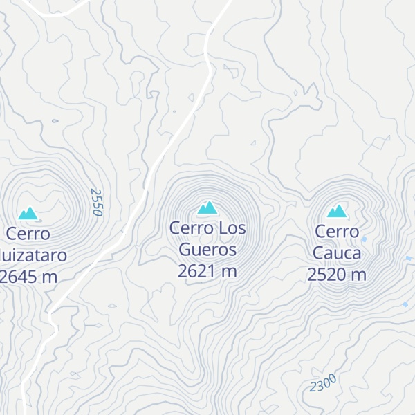 Map of Cerro Los Gueros