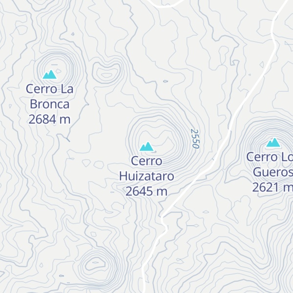 Map of Cerro Huizataro