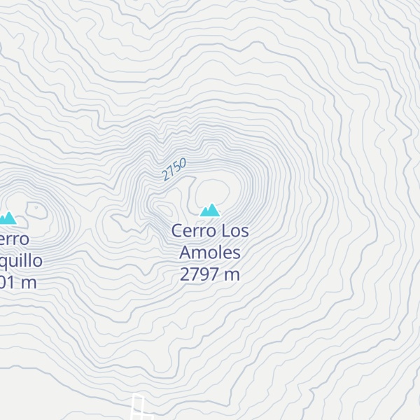 Map of Cerro Los Amoles