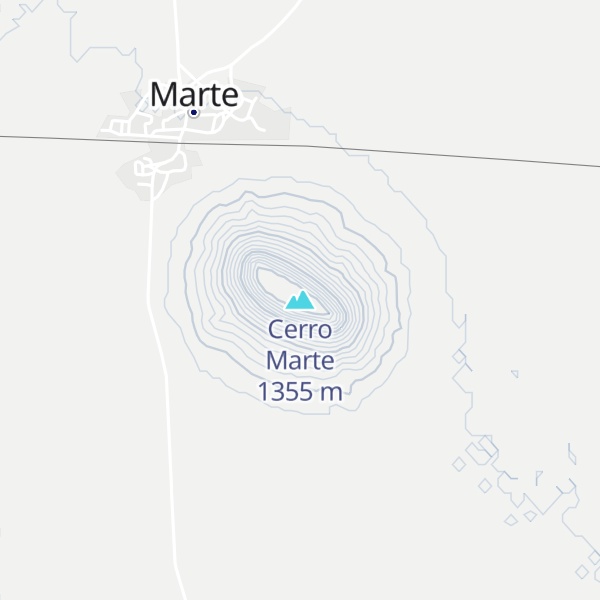 Map of Cerro Marte