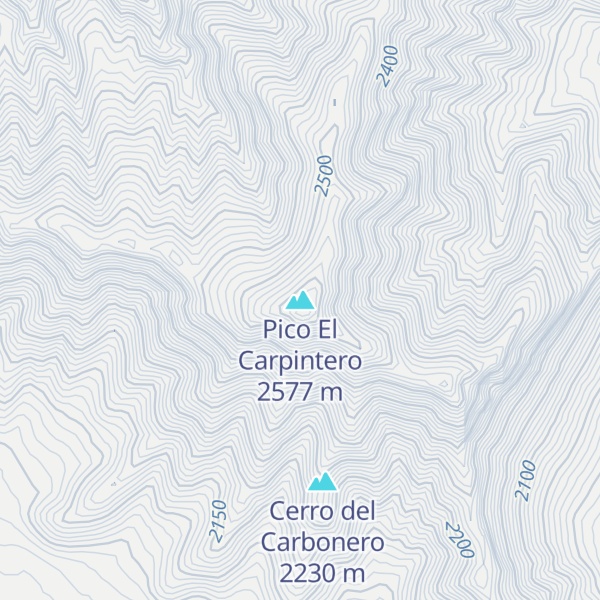 Map of Pico El Carpintero