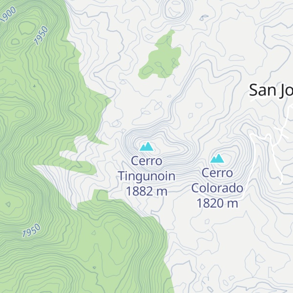 Map of Cerro Tingunoin