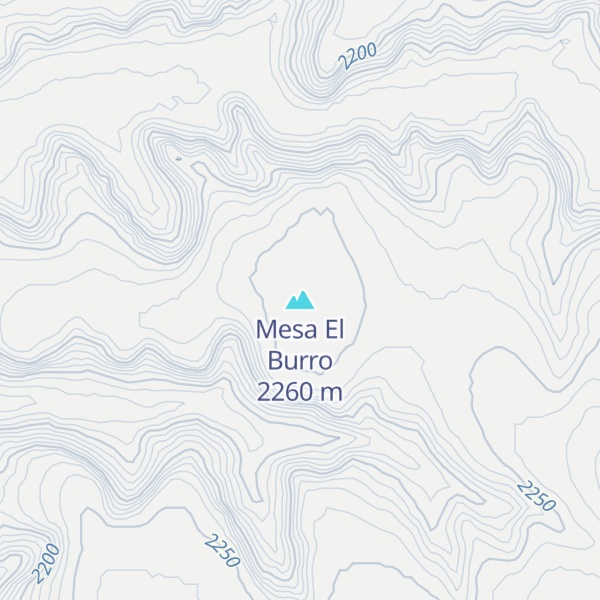 Map of Mesa El Burro