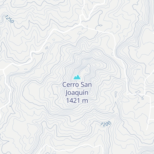 Map of Cerro San Joaquín