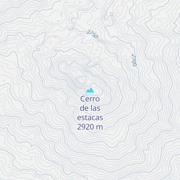 Map of Cerro de las estacas