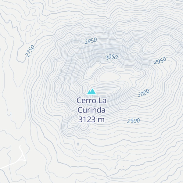 Map of Cerro La Curinda