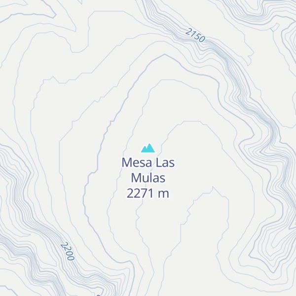 Map of Mesa Las Mulas