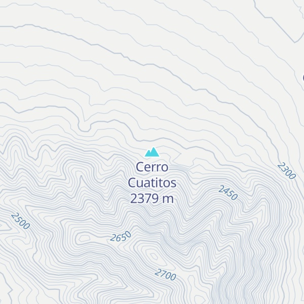Map of Cerro Cuatitos