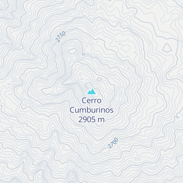 Map of Cerro Cumburinos