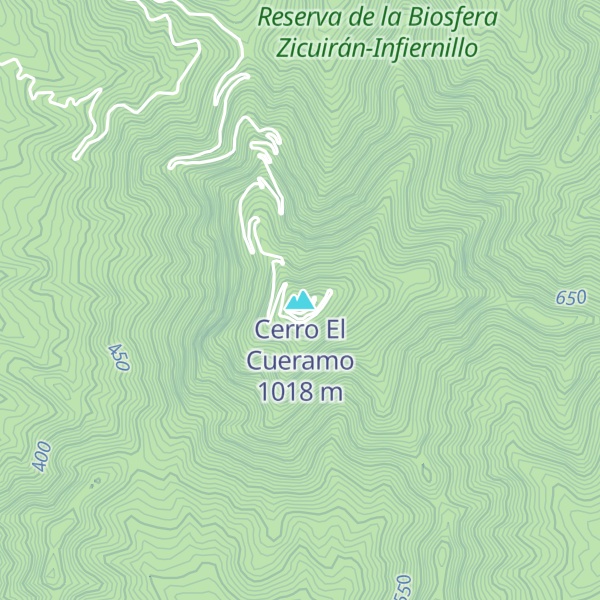 Map of Cerro El Cueramo
