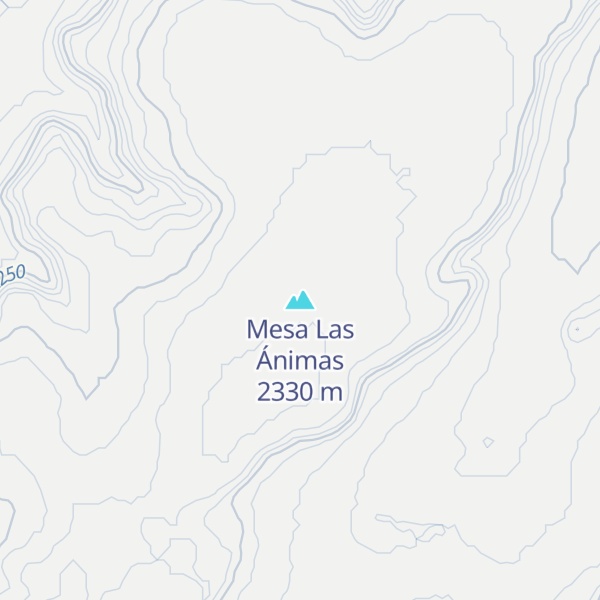 Map of Mesa Las Ánimas