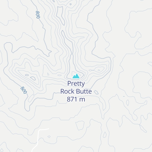 Map of Pretty Rock Butte