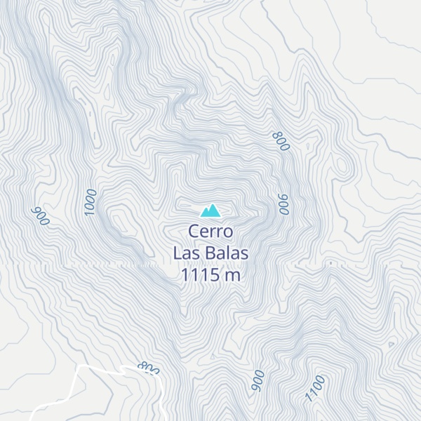 Map of Cerro Las Balas