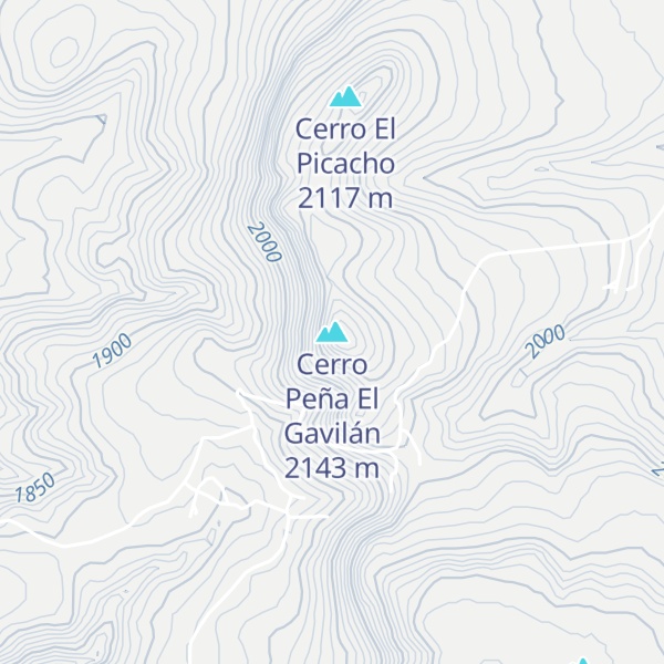 Map of Cerro Peña El Gavilán