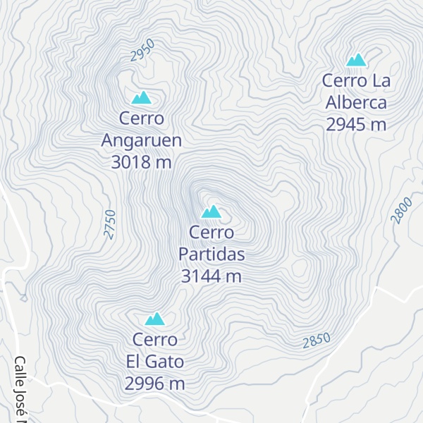 Map of Cerro Partidas