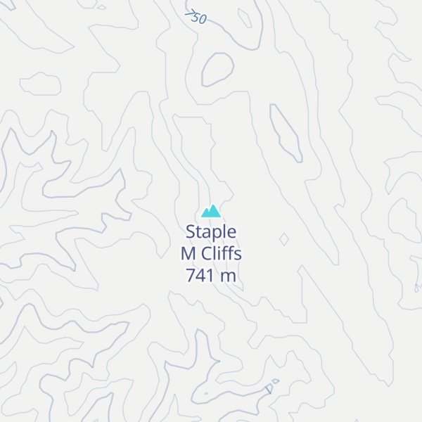 Map of Staple M Cliffs
