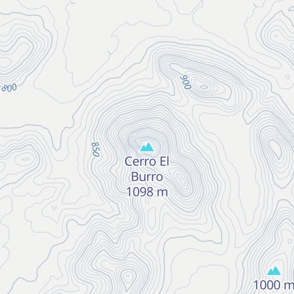 Map of Cerro El Burro