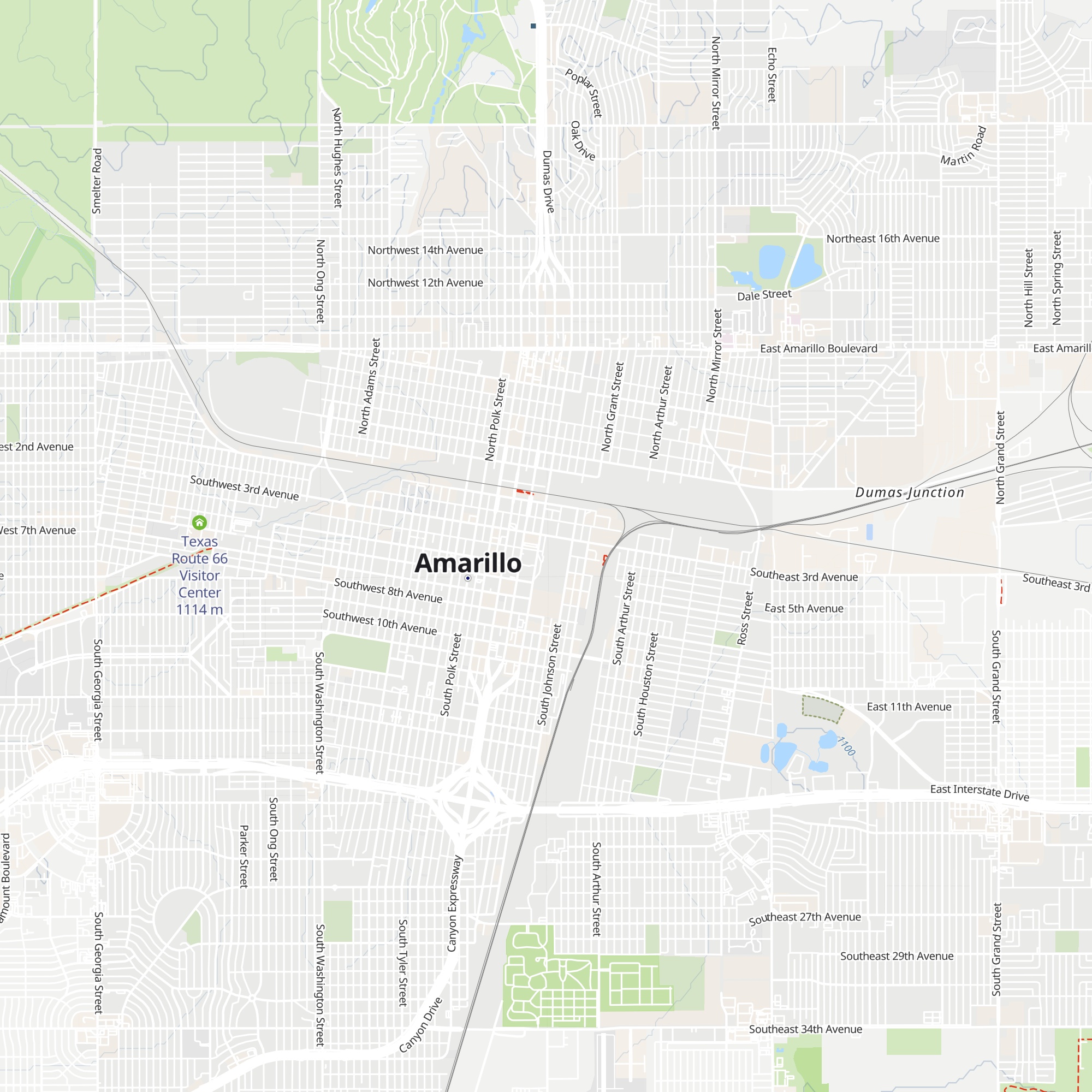 Amarillo Visitor Center map