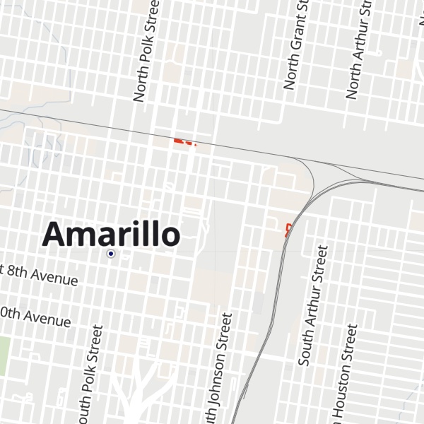 Map of Amarillo Visitor Center