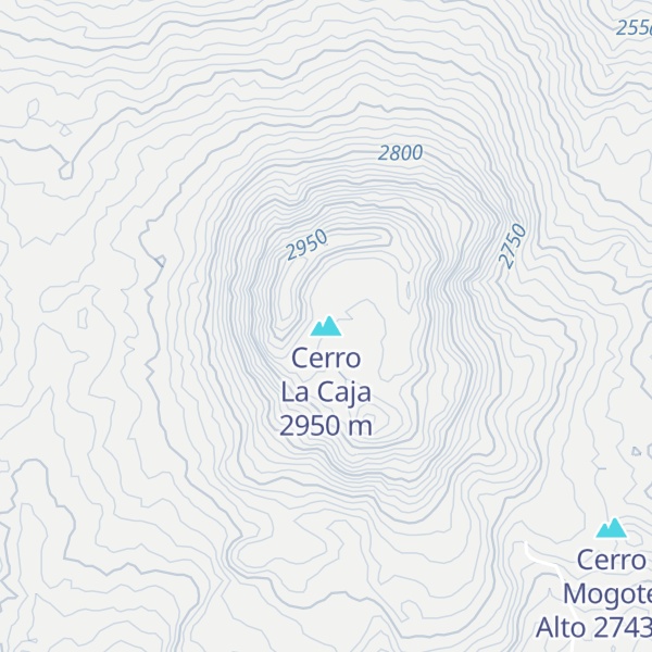 Map of Cerro La Caja