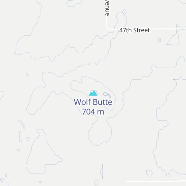 Map of Wolf Butte