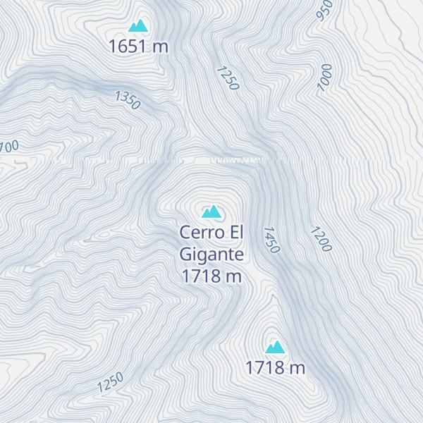 Map of Cerro El Gigante