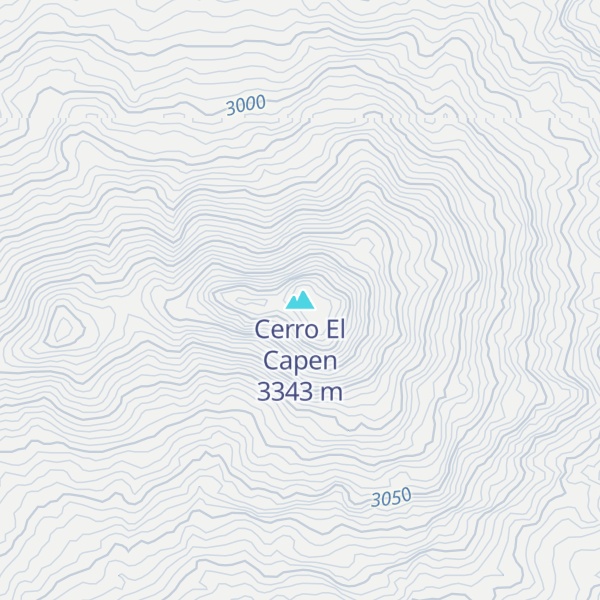 Map of Cerro El Capen
