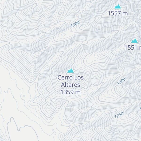 Map of Cerro Los Altares