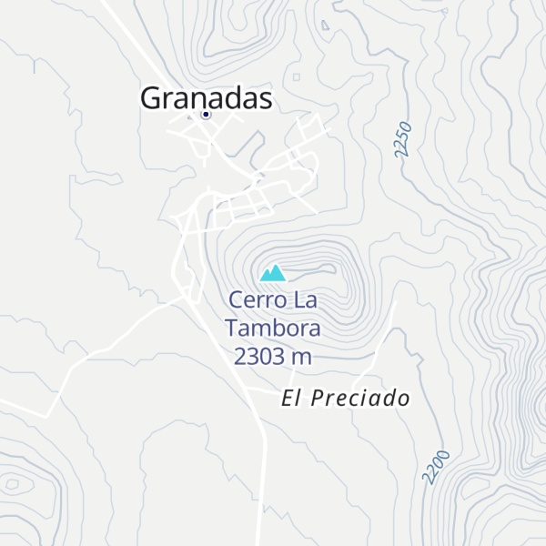 Map of Cerro La Tambora
