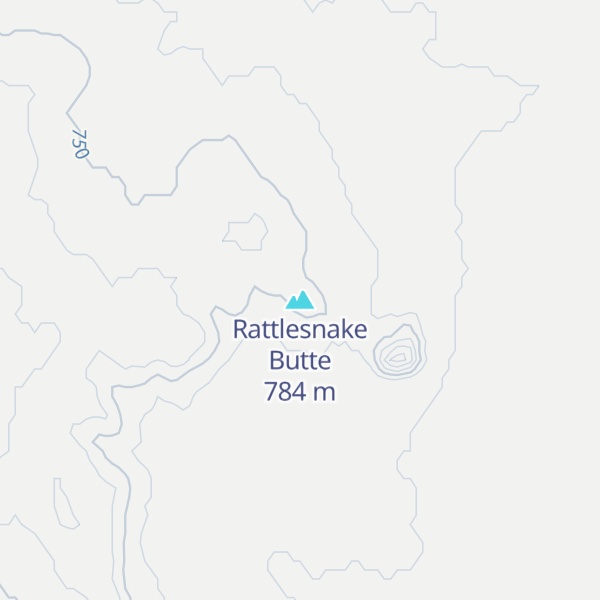 Map of Rattlesnake Butte