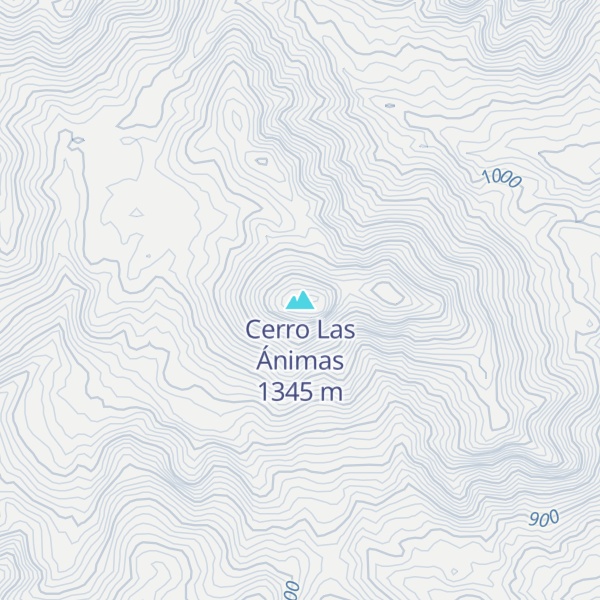 Map of Cerro Las Ánimas