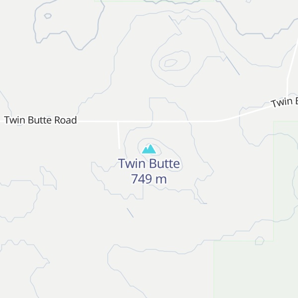 Map of Twin Butte