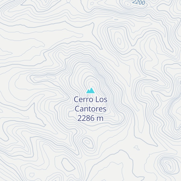 Map of Cerro Los Cantores