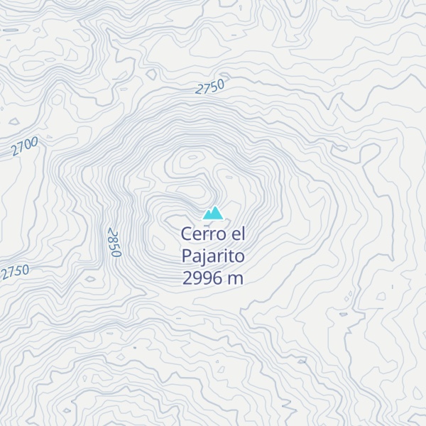 Map of Cerro el Pajarito