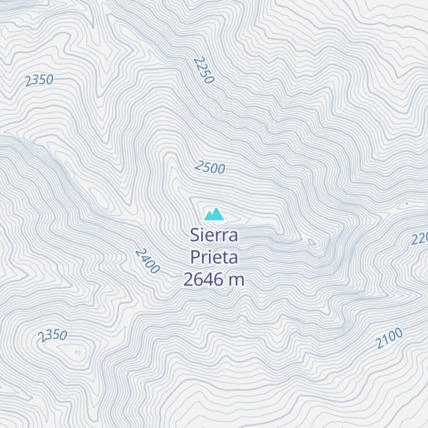 Map of Sierra Prieta